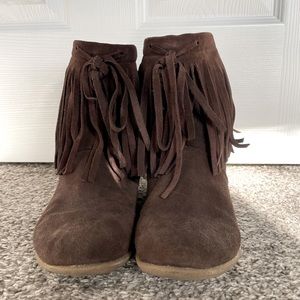 Nine West Fringe Booties